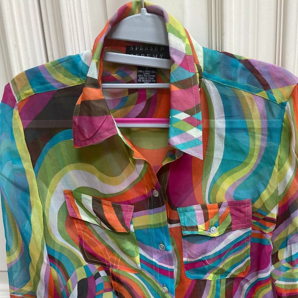 Vintage Mod Blouse by Spenser Jeremy: Size Small